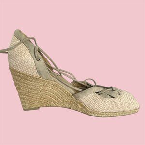 VIA SPIGA Espadrille Wedge Platform Sandals Size 8